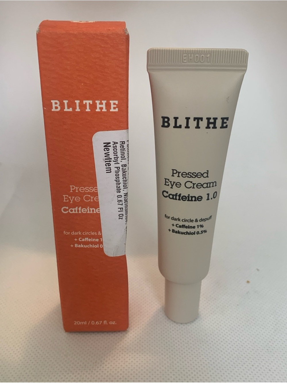 Blithe Pressed Eye Cream Caffeine 1.0 NIB 20ml